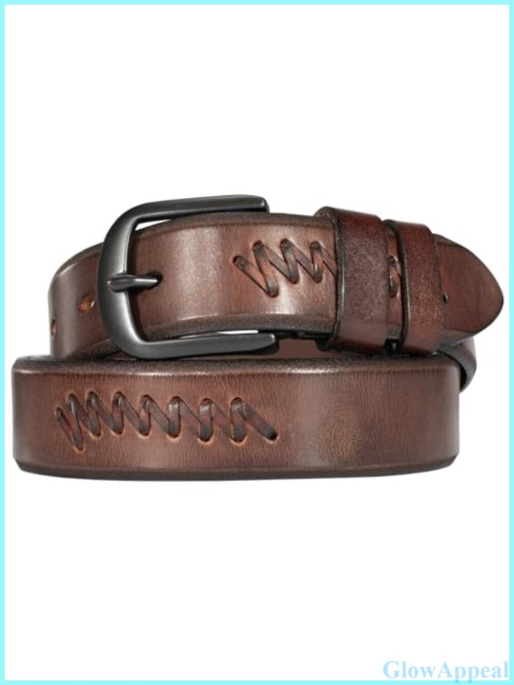 Women's Top-Grain Leather Handwoven Casual Belt Metal Buckle